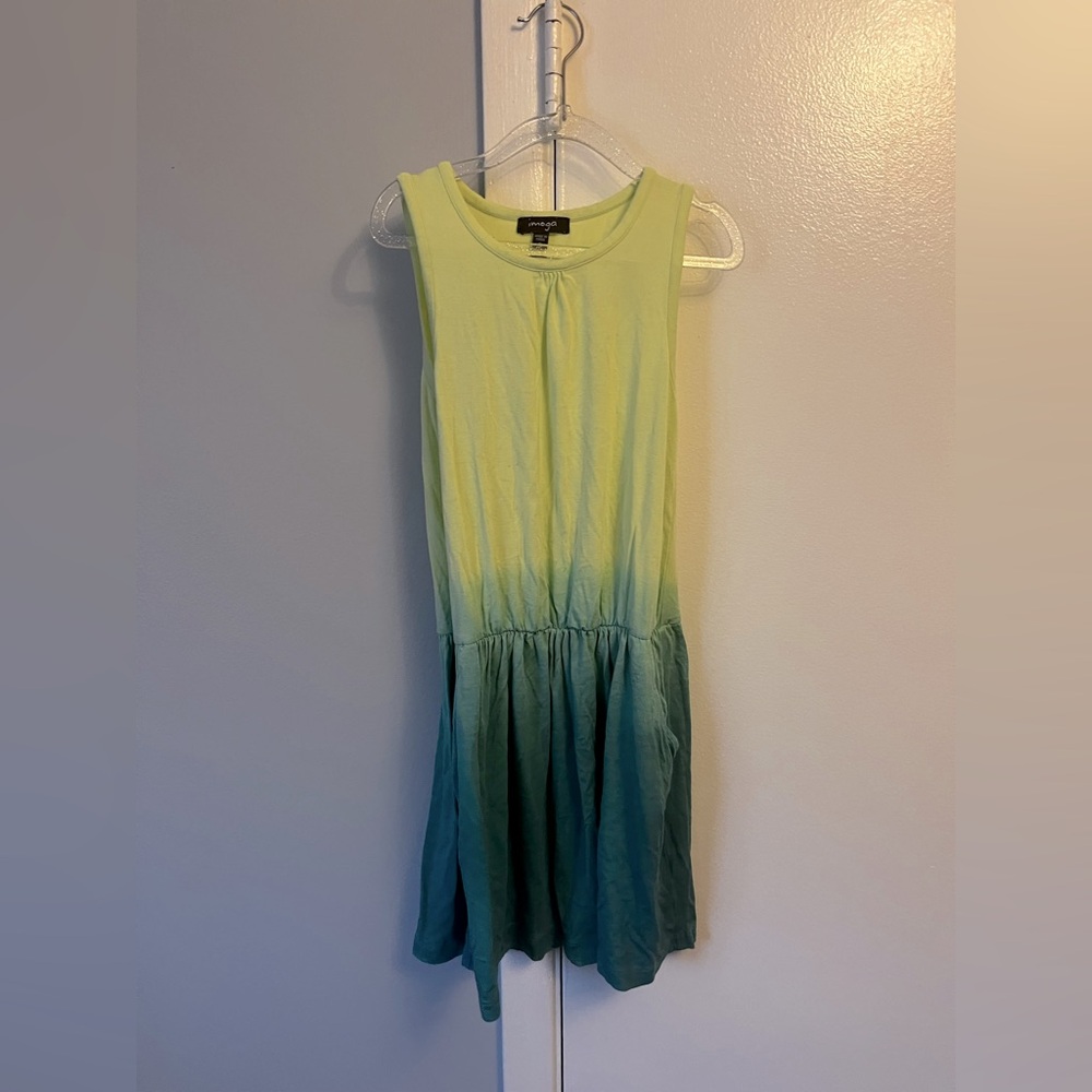 Imitation ombré sleeveless girl dress